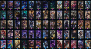 ██  全英雄 1200皮丨60神话丨可排位丨御星丨IG卡莎丨海之歌永恩丨神龙李青亚索丨泳池女警佐伊_英雄联盟_联盟四区_扭曲丛林